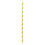 Packnwood 210CHP19Y Durable Yellow & White Striped Paper Straws - 7.75 Inches, 3000 pcs/ Case, Price/Case