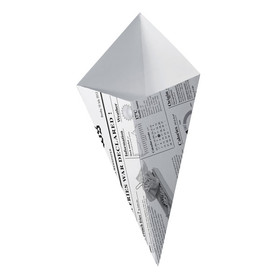 Packnwood Sturdy Paper Cones With Newspaper Print