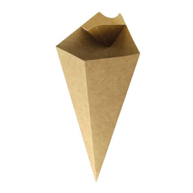 Packnwood Kraft Paper Cone With Built-In Sauce Cup