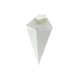 Packnwood White Paper Cone With Built-In Sauce Cup