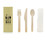 Packnwood 210COUVB3K Wooden Cutlery 3-1 kit Knife + Fork + Spoon - 6.2 in