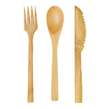 Packnwood 210CVBAK3K Bamboo Cutlery 3-1 kit - 6.3 in, 250 pcs/ Case