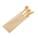 Packnwood 210CVBAK4K Bamboo Cutlery 4-1 kit - 6.3 in, 250 pcs/ Case
