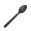 Packnwood 210CVPL125 Compostable & Heat Proof Black Spoon - 4.9 In
