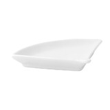 Packnwood 210MBPEVAN Mini White Porcelain Fan-Shaped Dish 3.9 x 3.1 x 0.6, 24 pcs/ Case