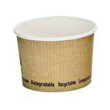 Packnwood Soup Cup With Rippled Kraft Design