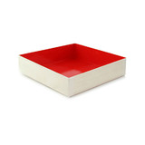 Packnwood Wooden Folding Box with Red Shiny Interior