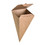 Packnwood 210SCONEKR Closeable Kraft Snack Cone - 7.5 in., 400 pcs/ Case, Price/Case