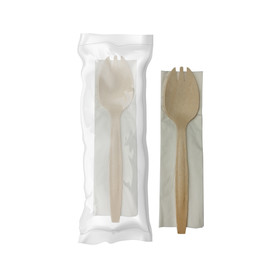 Packnwood Wooden Spork individually Wrapped