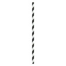 Packnwood 8NPCHP19BLK1 Black Compostable Paper Straws 7.75 in. - retail - 12 packs of 25 pcs, 300 pcs/ Case