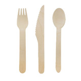 Packnwood 8NPCOUVB241B Wooden cutlery kit - 6.5 x 0.8 in, 288 pcs/ Case