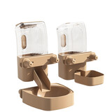 Aspire Hanging Pet Water Dispenser and Automatic Feeder for Cats and Dogs Plastic Cage Mount Bowl for Drinking and Feeding