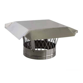 New England Chimney NC TPCC6SQL-B 6" Sq Lid Cap For Tp W/ Collar
