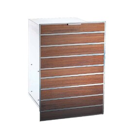 Summerset Grills SS SSMTD2-20-TK Madera Teak Double Trash / Recycling 2-Bin Pullout Drawer
