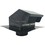 Builder's Best 012635 Black Metal Roof Vent Cap (4" Collar)
