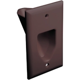 DataComm Electronics 45-0001-BR 1-Gang Recessed Cable Plate (Brown)