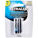Ultralast UL14500SL-2P 14500 Lithium Batteries for Solar Lighting, 2 pk