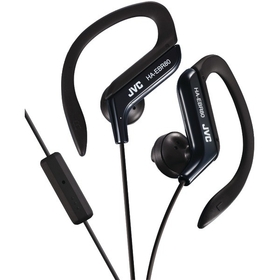 JVC HAEBR80B In-Ear Sports Headphones with Microphone &amp; Remote (Black)