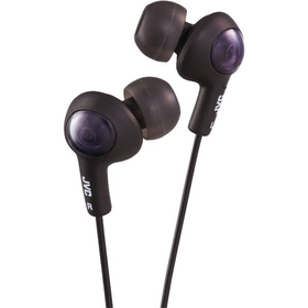 JVC HAFR6B Gumy Plus Earbuds with Remote &amp; Microphone (Black)