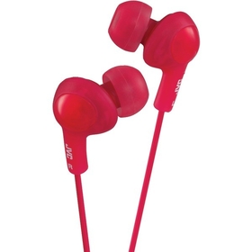 JVC HAFR6R Gumy Plus Earbuds with Remote &amp; Microphone (Red)