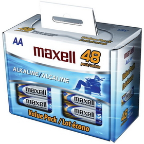 Maxell 723443 - LR648B Alkaline Batteries (AA; 48 pk; Box)
