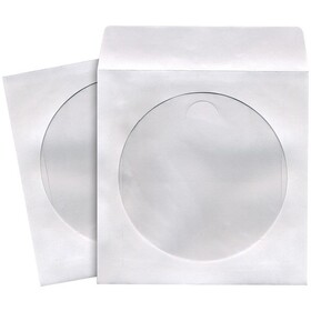 Maxell 190133 - CD402 CD/DVD Storage Sleeves (100 pk; White)