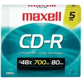 Maxell 648220 700MB 80-Minute CD-Rs (5 pk)