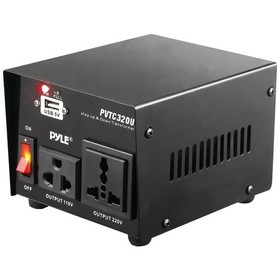 Pyle Pro PVTC320U Step Up &amp; Down Voltage Converter Transformer with USB Charging Port (500 Watt)