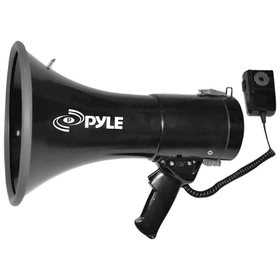 Pyle Pro PMP53IN 50-Watt Megaphone Bullhorn with Aux, Siren &amp; Talk Modes