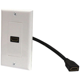 Steren 526-101WH HDMI Wall Plate &amp; Pigtail