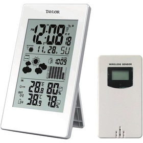 Taylor Precision Products 1735 Digital Weather Forecaster with Barometer &amp; Alarm Clock
