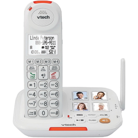 VTech VTSN5127 Amplified Cordless Answering System with Big Buttons &amp; Display