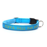 Muka Personalized Reflective stitching Dog Collar Custom Embroidered Pet ID for Boy & Girl Dogs, Adjustable Sizes