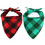 MUKA Classic Plaid Pet Scarf Washable and Adjustable Bandana for Dogs / Cats