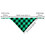 MUKA Dog Bandana Classic Green Plaid Scarf Pet Bib Soft Cotton Fabric Neckerchief for Dogs / Cats