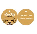 Muka Set of 2 Acrylic Personalized Pattern Dog ID Tag with Custom Text Pet Tag Keychain