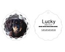 Muka 2 Pcs Acrylic Personalized Photo Pet ID Tag Custom Pattern & Text Key Ring Keychain