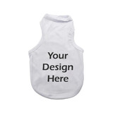 Muka Personalized Printed Pet T-Shirt, Dog Cat White Vest with Custom Text & Logo
