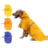 Muka Dog Raincoats for Small & Medium & Large Dogs, Adjustable Drawstring Pet Raincoat with Reflective Stripes