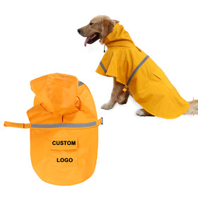 Muka Custom Dog Raincoats Reflective Adjustable Dog Waterproof Cover, Print with Personalized Name / Logo / Text