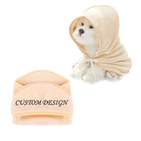 Muka Personalized Dog Towel High Absorbent Soft Microfiber Dog Bathrobe Embroidered with Name and Text