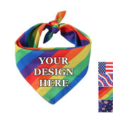 Muka Custom Pet Scarf Accessories, Flag Patterns Soft Bibs for dogs