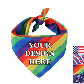 Muka Custom Pet Scarf Accessories, Flag Patterns Soft Bibs for dogs