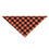 Muka Custom Embroidered Dog Bandana, Dog Orange & Black Plaid Handkerchief Pet Scarf with Personalized Logo