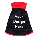 Muka Personalized Satin Halloween Pet Costume Red Black Pet Cape for Small Dogs and Cats with Custom Text or LOGO