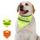 Muka Customized Embroidered Pet Bandana, Dog & Cat Reflective Green Safety Scarf with Personalized Design