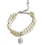 GOGO Double Strand Adjustable Pearl Pet Necklace Collar with Pendant