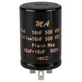 Parts Express 16uF + 16uF 500V Polarized Electrolytic Multi-Section Can Capacitor