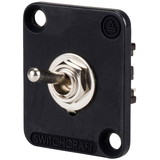 Switchcraft EHTSLB Toggle Switch DPDT Black Flange with 4-40 screws