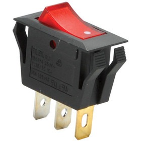Parts Express SPST Rocker Switch with Neon Lamp 15A 125VAC